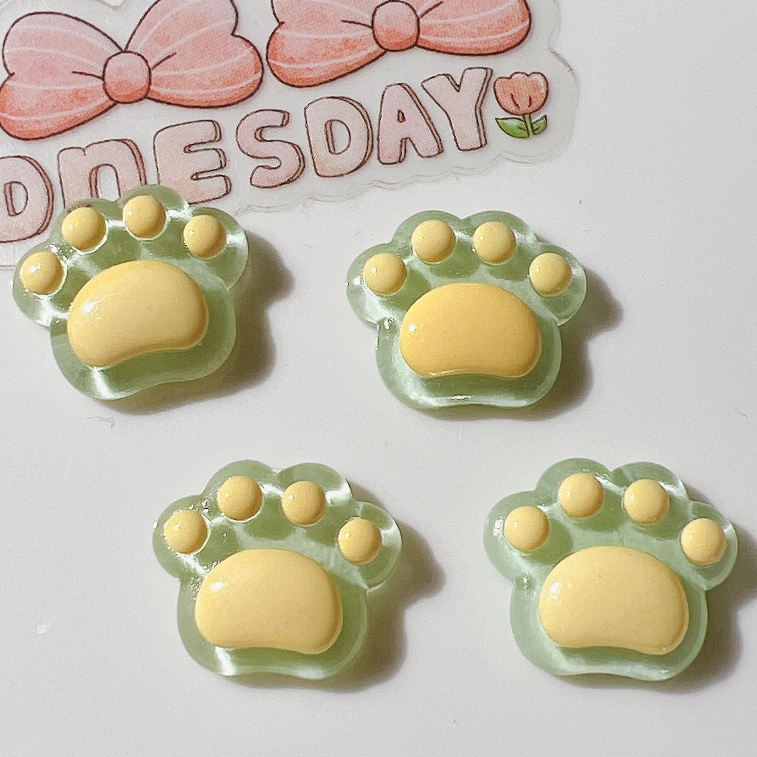 Wholesale 20pcs Resin AccessoriesDIY Accessories Handmade Materials Shoe Buckles Hat Patch Cream Glue Mini Transparent Soles